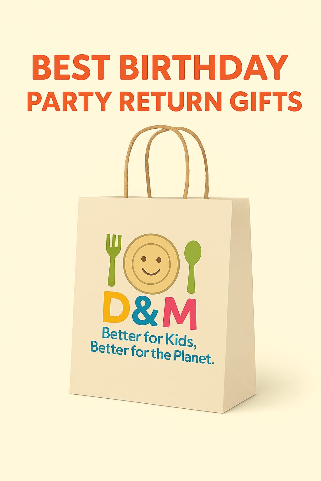 Eco-Friendly Bamboo Kids Dinner Set-Free Hand Design